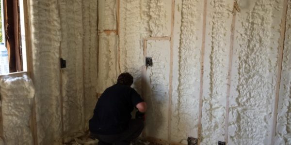 spraying foam custom home builder