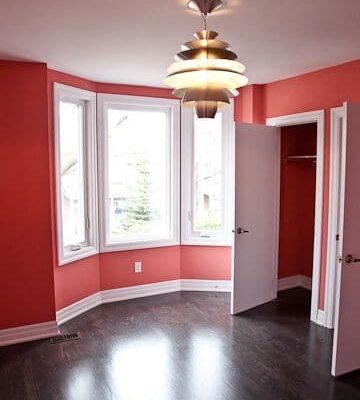 red wall colour design custom home toronto