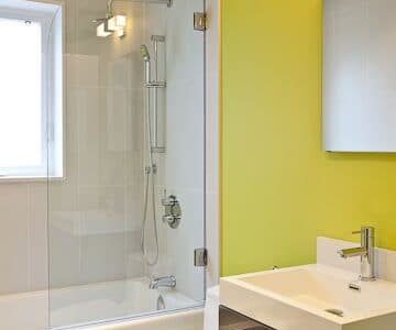 yellow bathroom custom home toronto