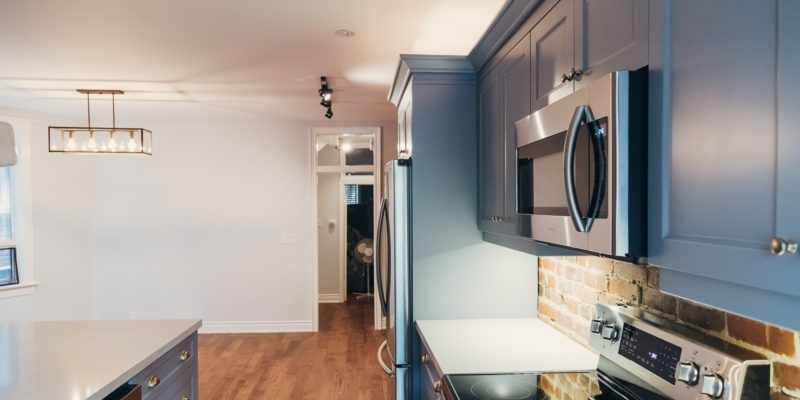 blue kitchen design custom home toronto